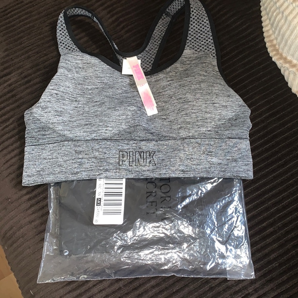 Pink Victoria’s Secret Sz S Bra,S XS BLK LEGGINGS